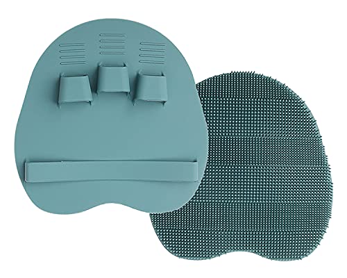 HOMMIESAFE Eucalyptus Green Silicone Shower Brush - Exfoliating Body Scrubber & Skin Massage