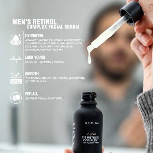 Gentlehomme Men's Anti-Aging Retinol Serum with Hyaluronic Acid & Vitamin B6