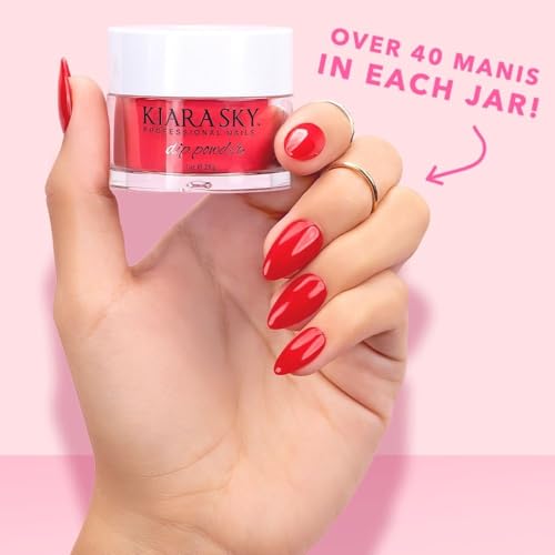 Kiara Sky Dip Powder - New Yolk City D443 - Vibrant Neon Yellow Nail Color