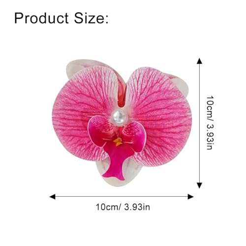 8Pcs Orchid Hair Clips for Women - Hawaiian Flower Hair Accessories, Boho Beach Party Wedding