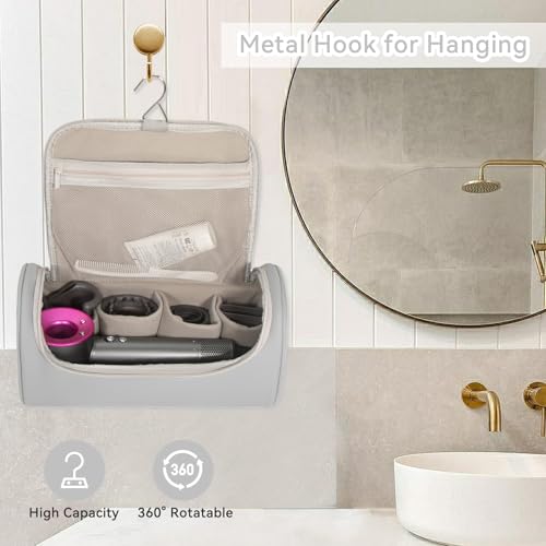 Dyson Airwrap Travel Case - Grey | Portable Storage for Curling Iron & Accessories