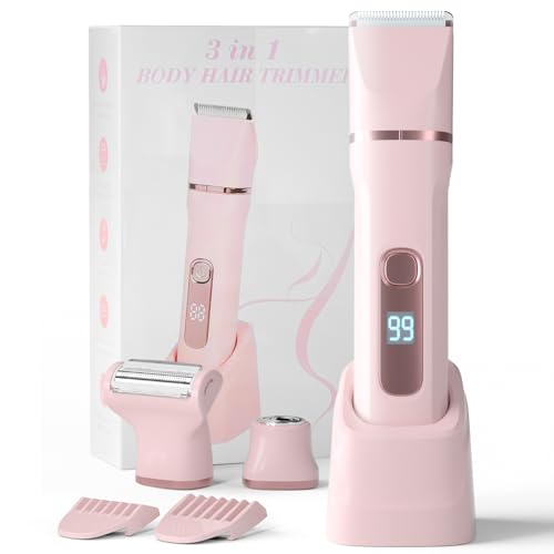 Fanovae 3-in-1 Electric Bikini Trimmer & Body Hair Shaver, IPX7 Waterproof