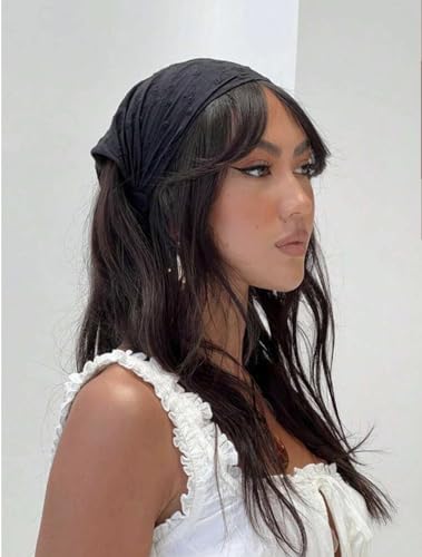 Huachi Floral Lace Head Scarf Headband for Women - Adjustable Hair Accessory
