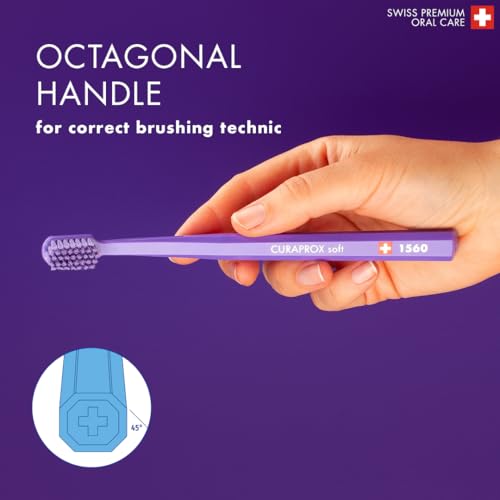 Curaprox CS 1560 Soft Toothbrush - Gentle Oral Care for Sensitive Gums