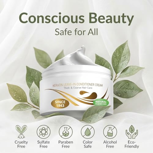 VITAMINS Hair Cosmetics Keratin Leave-In Conditioner for Coarse Thick Hair