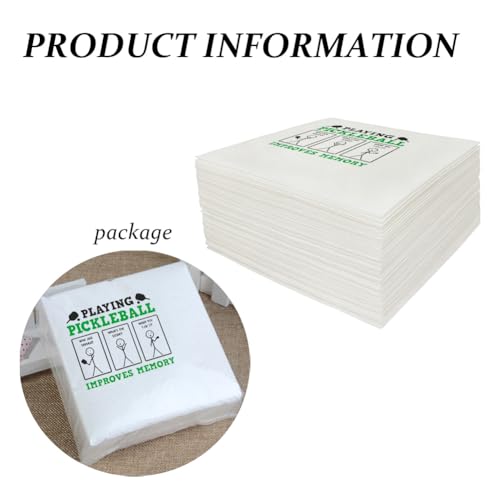 Funny Pickleball Quote Cocktail Napkins - 50 Two-Ply Disposable Napkins