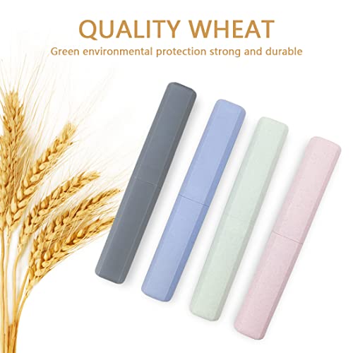Mulbozy Portable Travel Toothbrush Case - 4 Eco-Friendly Covers