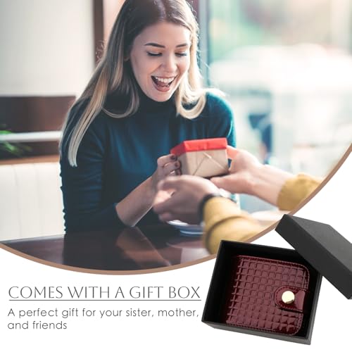 kilofly Genuine Leather Double Lipstick Case - Red Makeup Holder