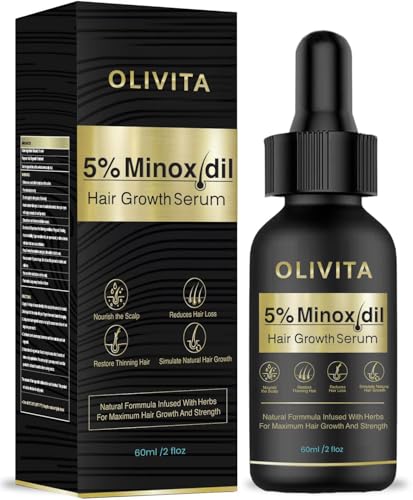 Olivita 5% Minoxidil Hair Growth Serum for Men & Women - 2 fl oz