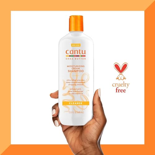 Cantu Moisturizing Cream Shampoo with Shea Butter, 13.5 fl oz (Pack of 2)