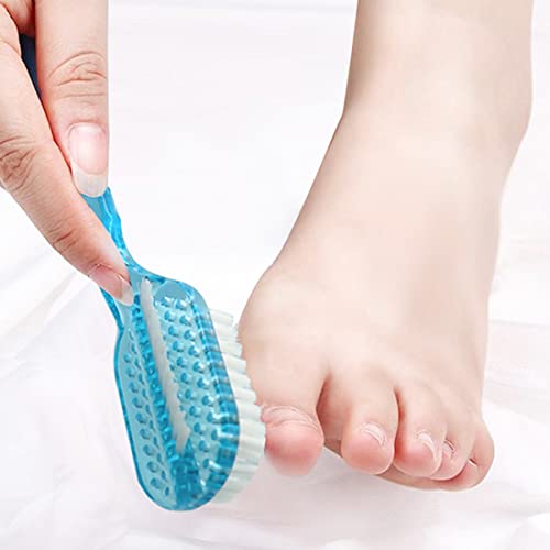 Two-Sided Nail Brush Set - Ergonomic Grip, Soft & Stiff Bristles, 4 PCS