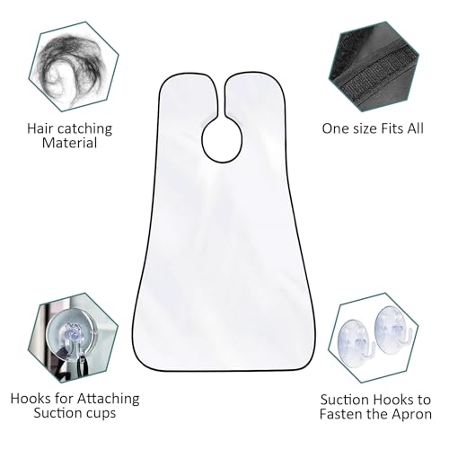Beard Bib Apron for Men - Non-Stick Waterproof Trimming Catcher
