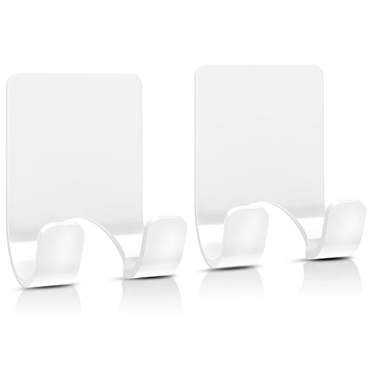 VIS'V Shower Wall Razor Holder, Metal Adhesive Razor Hooks for His and Hers, Waterproof, White, 2 Pcs