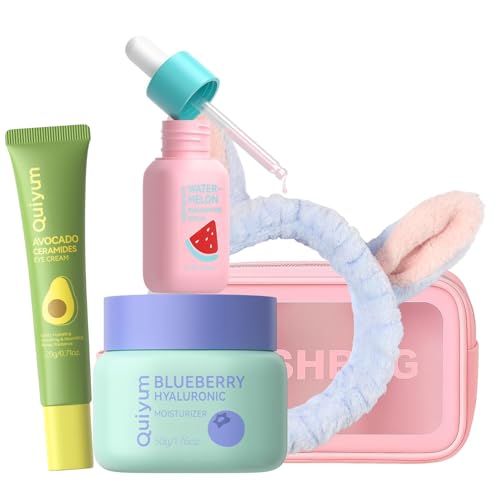 QUIYUM Fruit Skin Care Set for Women Teens 3.5 Fl Oz - Hydrating Gift