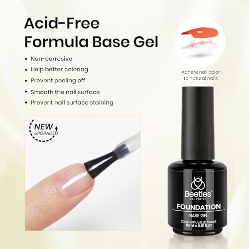 Beetles Gel Nail Polish Top & Base Coat with Cuticle Oil Set