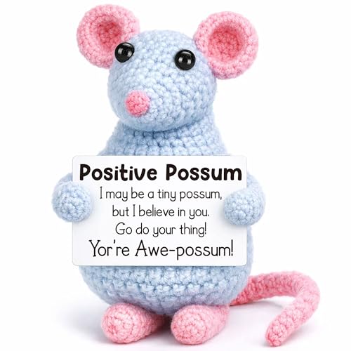 Positive Crochet Possum - Inspirational Back to School Gift