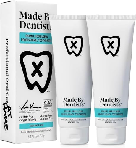 Enamel Rebuilding Toothpaste with Nano Hydroxyapatite & Fluoride - 2 Pack, ADA Approved, Vegan, Remineralizing, Sensitive Care