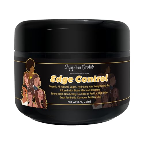 Organic Vegan Hair Gel with Biotin & Rosemary - Strong Hold, 8oz