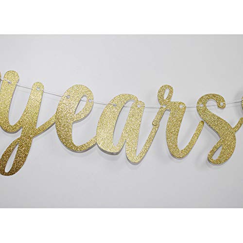 48 Years Blessed Banner | Funny Gold Glitter Sign for Anniversary & Birthday