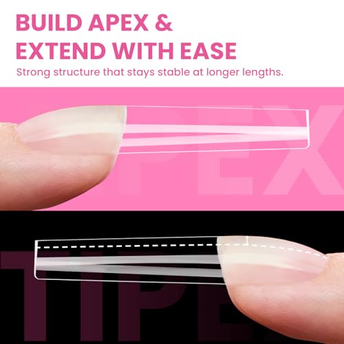 Beetles Tipex Lite Instant Nail Tips XXL Square 160pcs (00-14)
