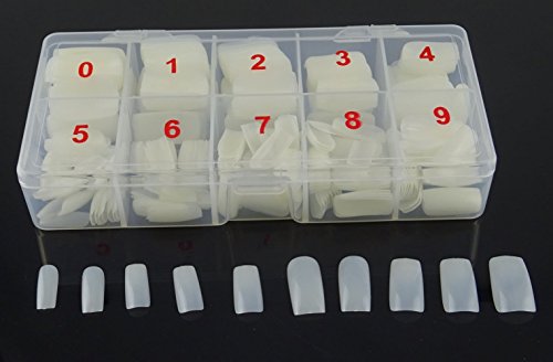 Yueton Natural Color Full Cover UV Gel Nail Tips Pack of 500 - DIY Nail Art