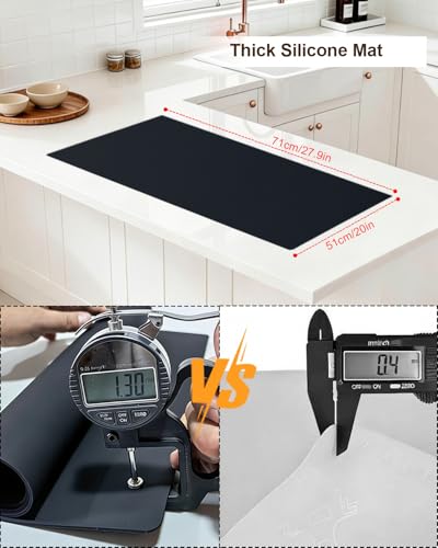 Large Silicone Craft Mat, 31.5'' x 23.6'', Heat Resistant & Non-Skid