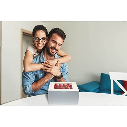 5 Sets of 10x10x5 Inch Cake Boxes with Boards & Stickers