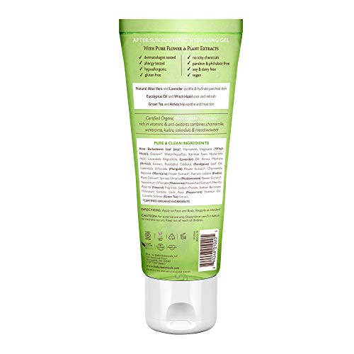 Babo Botanicals After Sun Aloe Vera Gel - Soothing Hydrating Formula, 8 oz