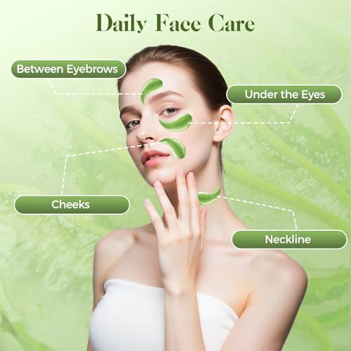 Nexkayee Aloe Vera Under Eye Patches for Dark Circles & Puffiness