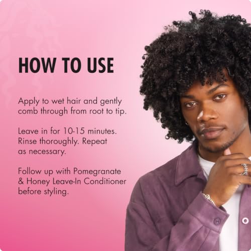 Mielle Organics Pomegranate & Honey Detangling Conditioner 12 oz - Hydrating & Strengthening for Curly Hair