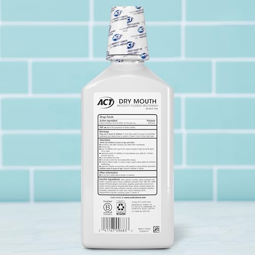 ACT Dry Mouth Anticavity Alcohol-Free Mouthwash, 33.8 fl. oz.
