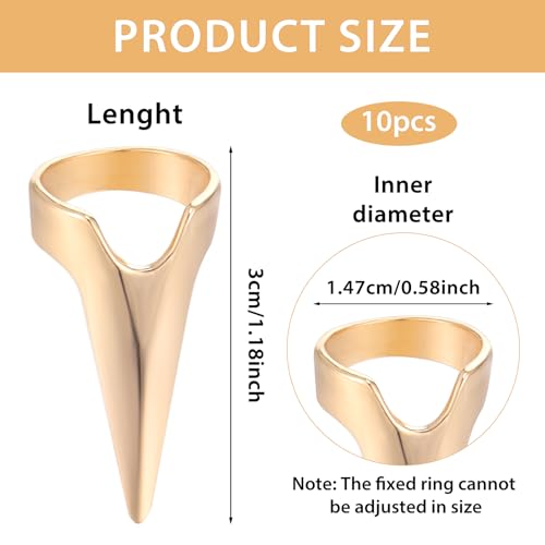 10Pcs Hair Braiding Aid Rings - Gold & Silver Nail Covers