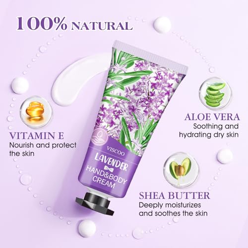 VISCOO 28 Pack Hand Cream Gift Set - Mini Moisturizing Lotions