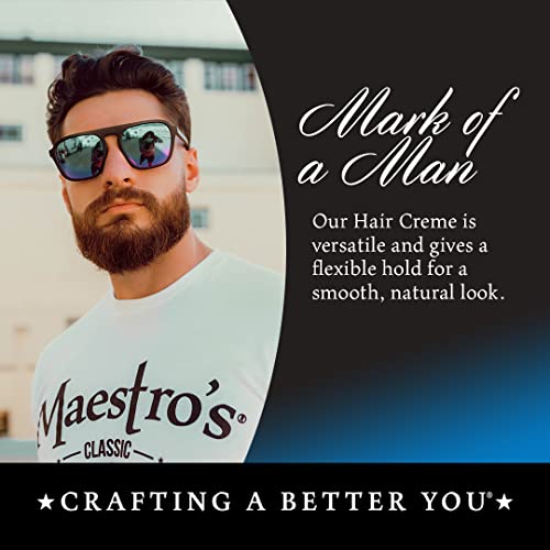 Maestro's Classic Mark of a Man Blend Hair Cream, 3.4 oz | Flexible Hold & Natural Finish