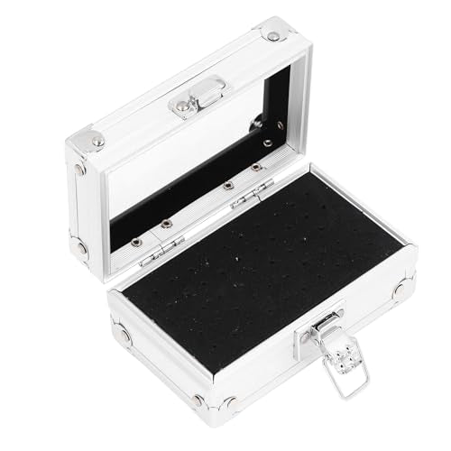 Aluminum Nail Drill Bit Storage Case with Transparent Cover