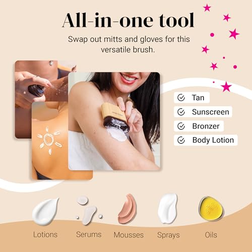 Keshima Light Brown Large Self Tanner Brush for Face & Body