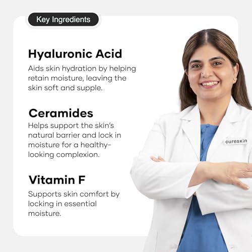 Cureskin Ceramide Moisturizer SPF 40 - Hydrating Facial Cream for All Skin Types