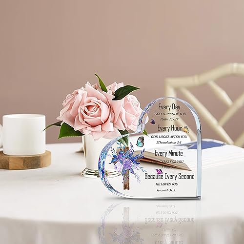 Inspirational Christian Gifts for Women - Decorative Cross Desk Decor