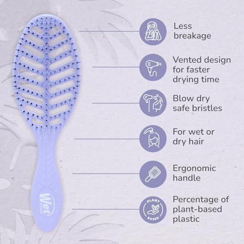 Wet Brush Go Green Speed Dry Hair Brush - Purple, 1 Count