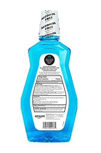 Amazon Basics Alcohol-Free Antiseptic Mouth Rinse 1L Fresh Mint Flavor - Pack of 1