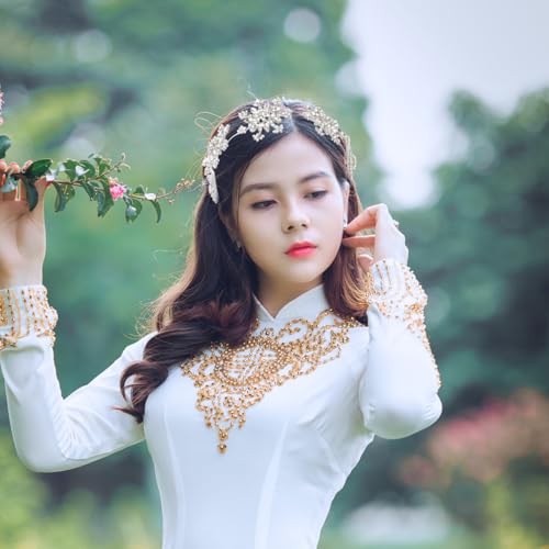 Rhinestone Headband for Bride Decorative Bridal Hair Accessory