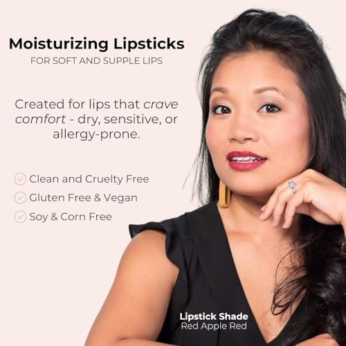 Red Apple Lipstick - Naughty Orangey-Brown Nude Organic Vegan Lipstick
