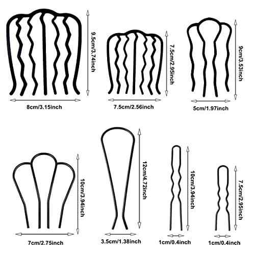 BOYIVI 10 Pcs Hair Side Combs for Updos French Twist Hair Accessories
