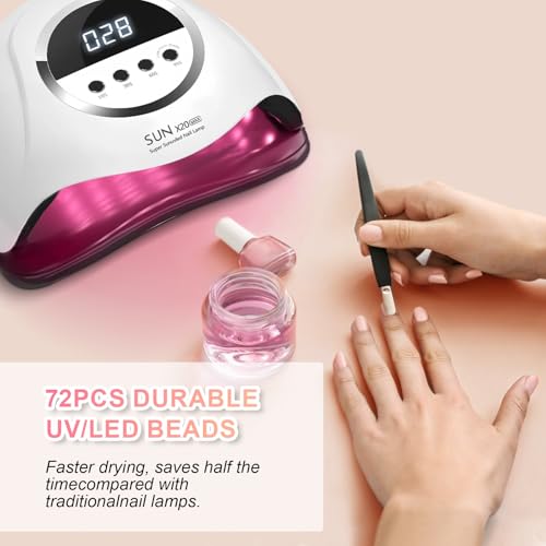 BEENLE 320W UV LED Nail Lamp with 4 Timer Settings & Auto Sensor