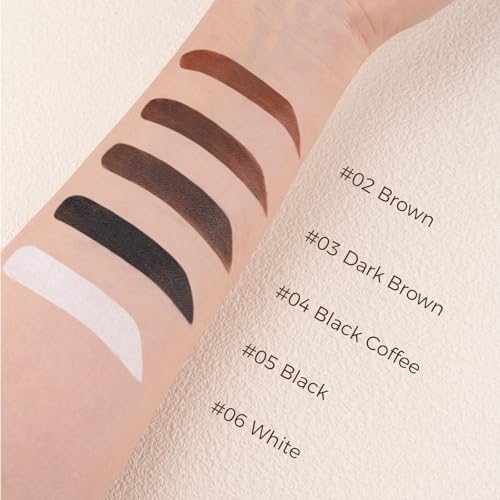 WTFACE Eyebrow Pomade Kit with Dual-Ended Brush - Waterproof & High Pigment #05 Black