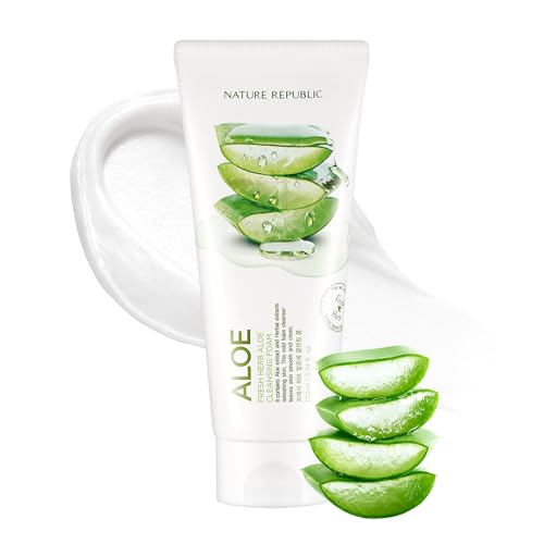 Nature Republic Fresh Herb Aloe Cleansing Foam - Hydrating Face Wash 170ml