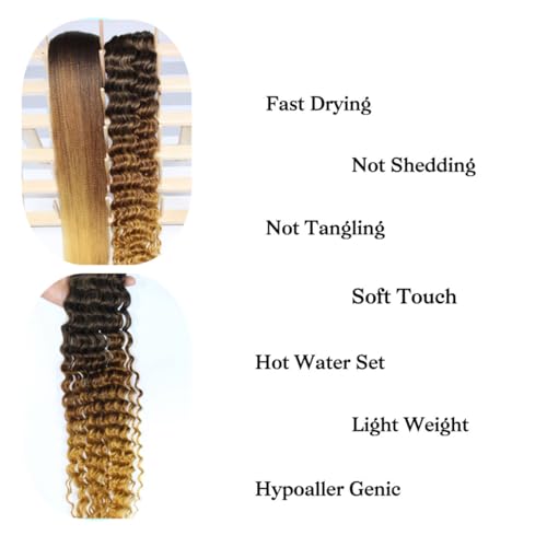 Ombre Brown Honey Blonde Braiding Hair - 26 Inch Pre-Stretched (5 Packs)