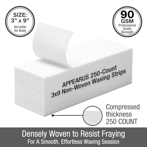 250 Count Heavy Duty Non Woven Waxing Strips for Hair Removal