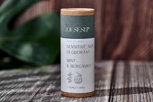 Natural Sensitive Deodorant - Mint & Bergamot | Aluminum Free, Plastic Free
