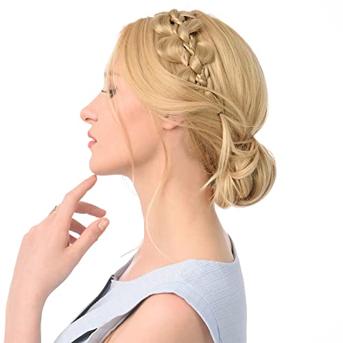 Kinky Synthetic Hair Braided Headband - 8-Caramel Blonde